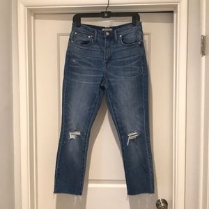 Madewell High rise slim boy jean